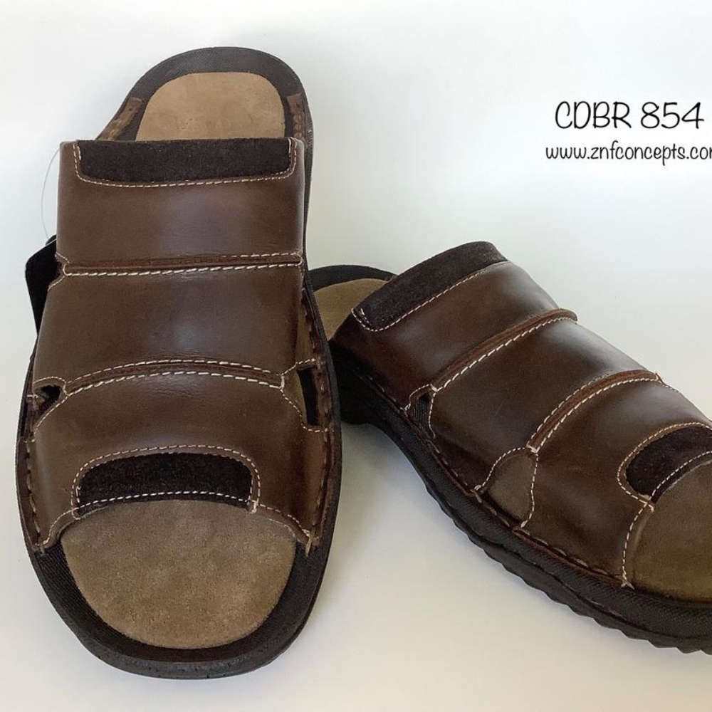 Genuine Leather Slides/ Sandals - Picture 3 of 6
